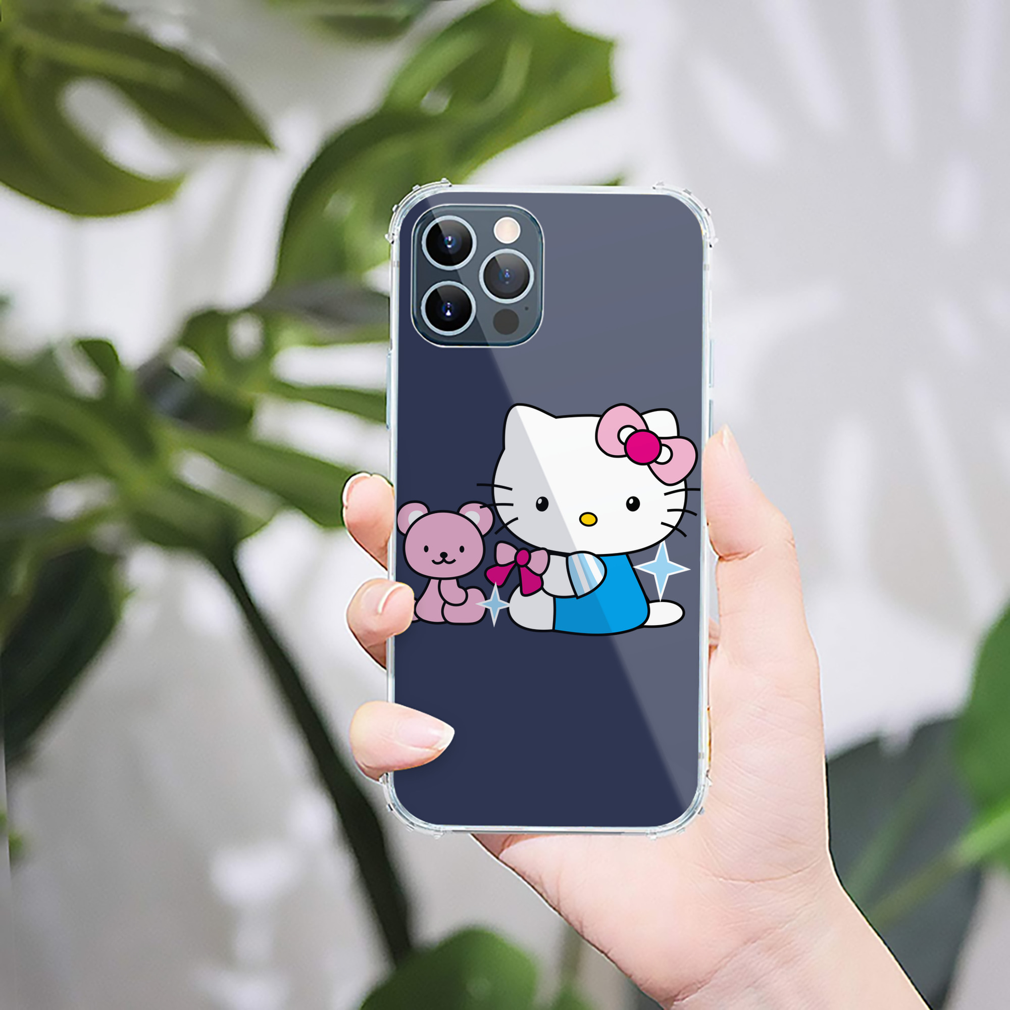（画像用） Hello Kitty ハローキティ 【iPhone 12シリーズ対応】透明スマホケース（クリアソフトケース）